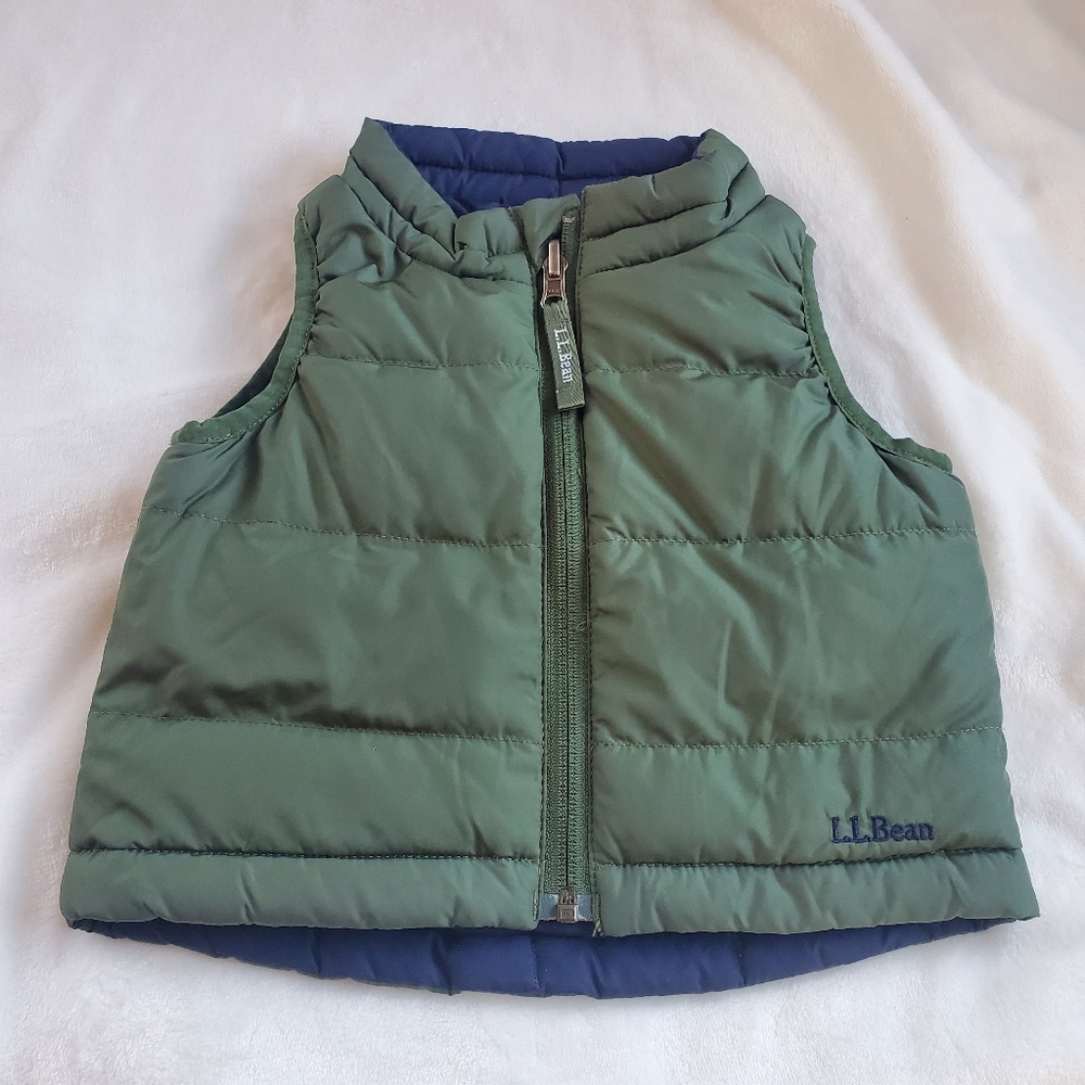 Infant  LL Bean Down Puffer Vest Size 12-18 months